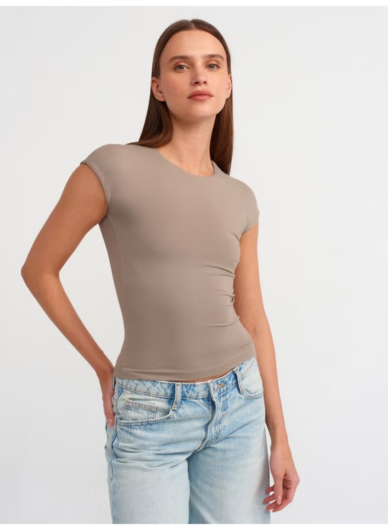 Dilvin 30856 Polyamide T-Shirt-Mink - Image 1